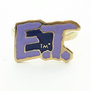 Vintage E.T. the Extra Terrestrial Ring - VTG Adjustable Ring with E.T. Logo